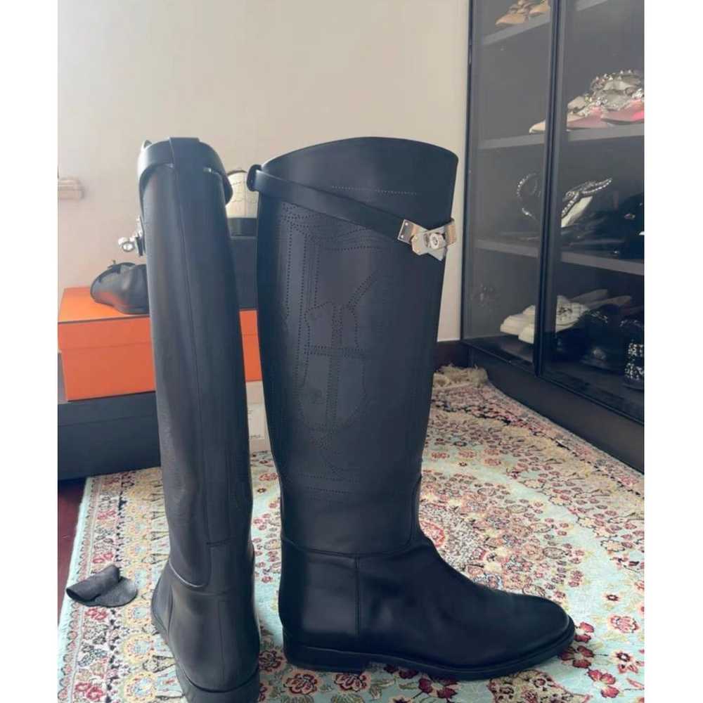 Hermès Jumping leather riding boots - image 2