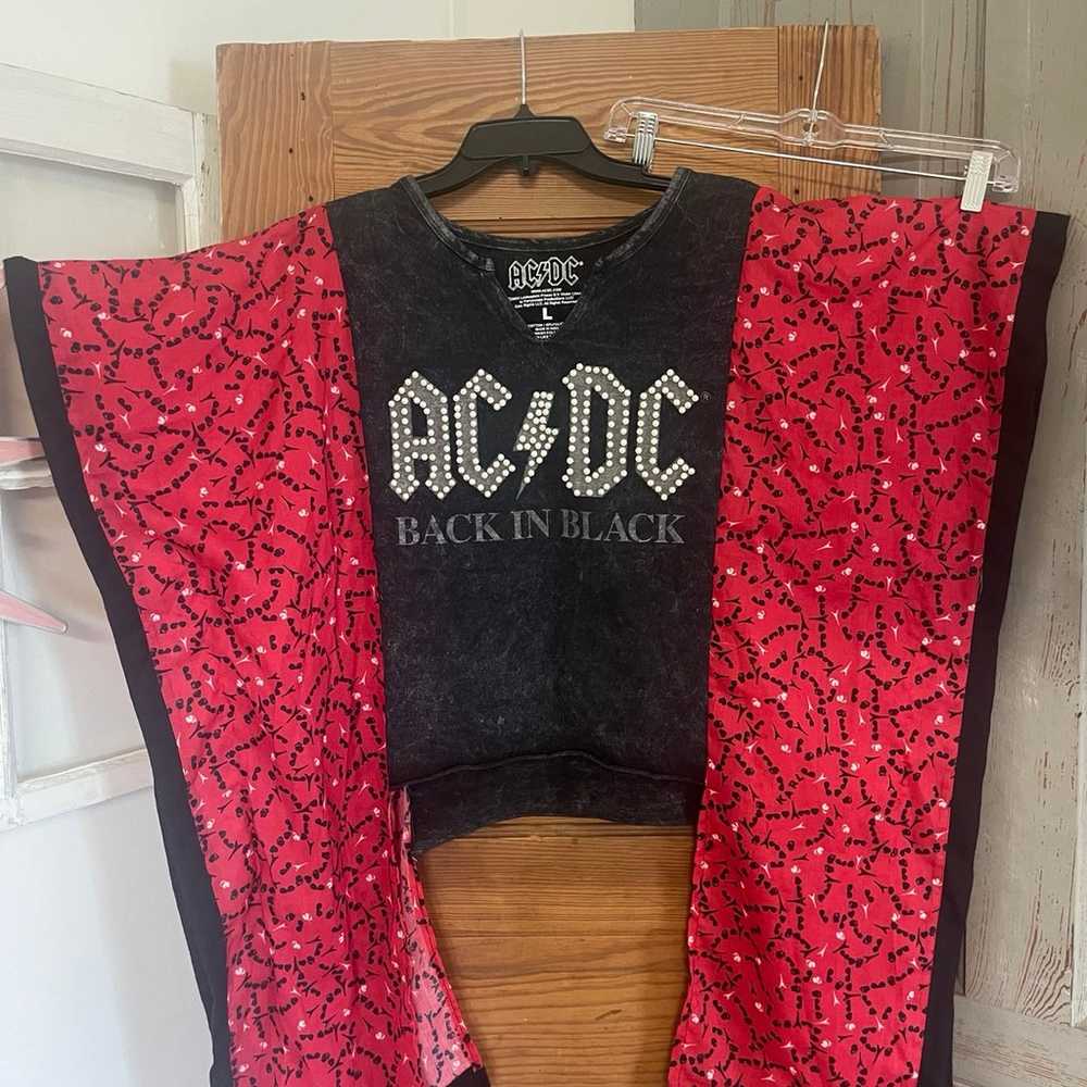 Upcycled AC/DC shirt - image 3