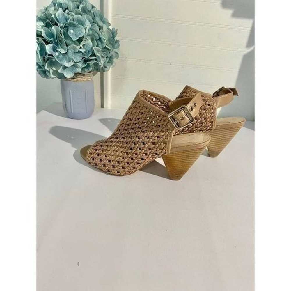 Vince Camuto Brown Weaved Peep Toe Wedges - image 4