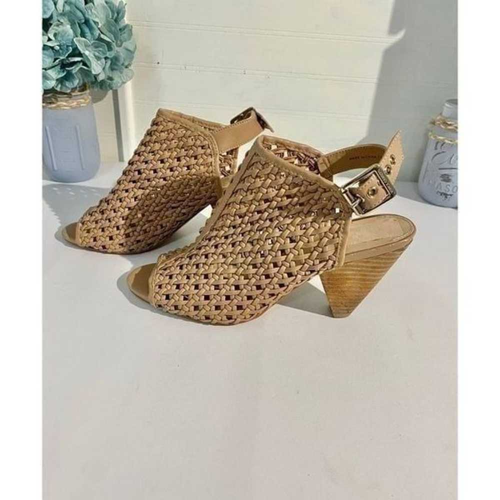 Vince Camuto Brown Weaved Peep Toe Wedges - image 7