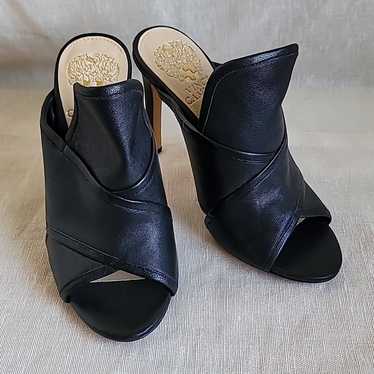 Vince Camuto Kazzia Leather Wrap Mules - Size 5