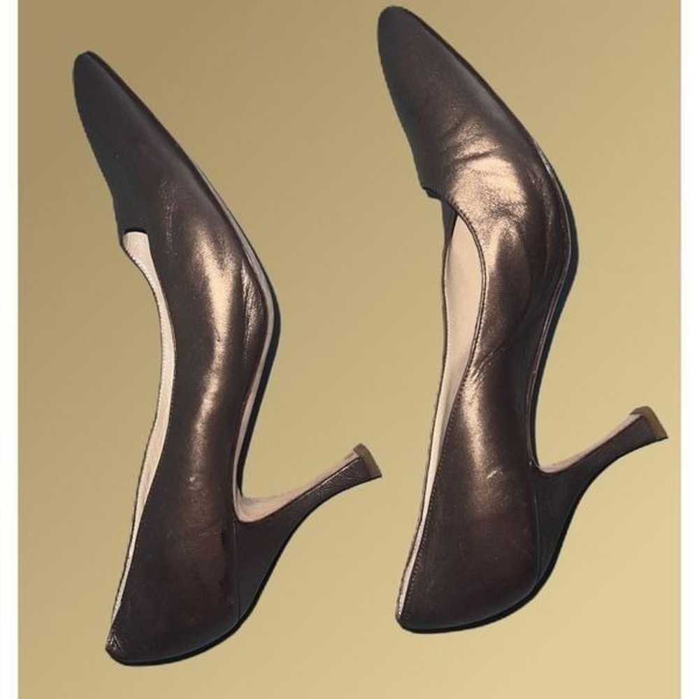 MANOLO BLAHNIK Light Brown Satin Pump Pointed Hee… - image 3