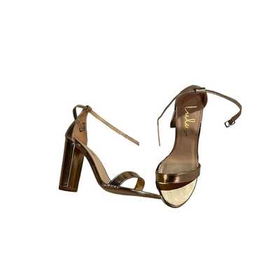 Lulu's Taylor Ankle strap rose gold block heels s… - image 1