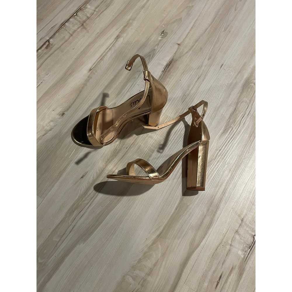 Lulu's Taylor Ankle strap rose gold block heels s… - image 4