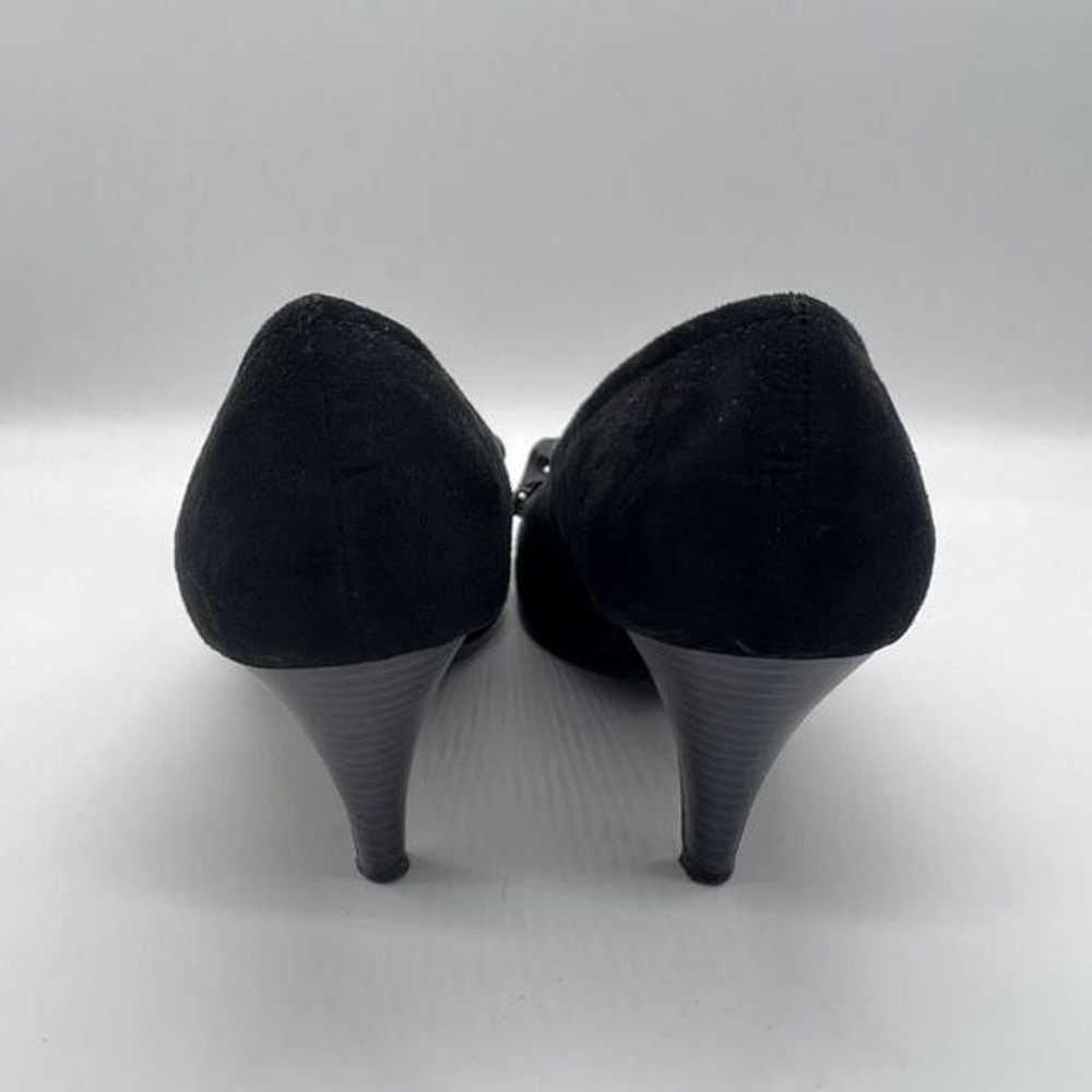 Mix It Faux Suede Heels with Ruffles Embellished … - image 11