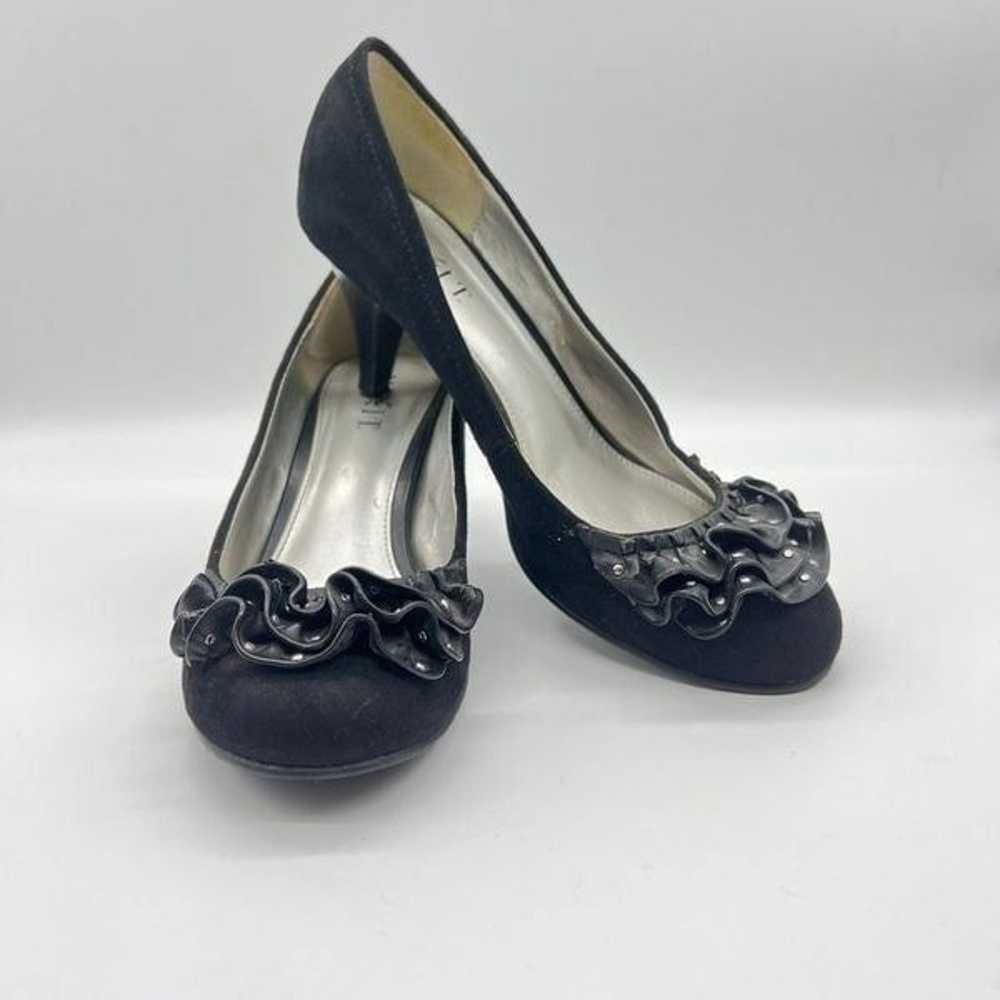 Mix It Faux Suede Heels with Ruffles Embellished … - image 2