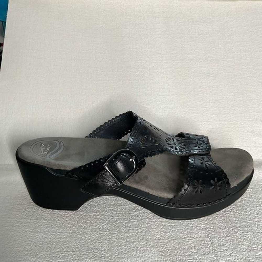 Dansko Sz 41 Sapphire Laser Cut  Black Slip-On Sa… - image 9