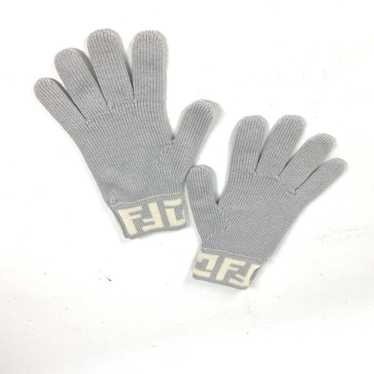 Fendi FENDI FF Gloves Wool Women's Grey - image 1