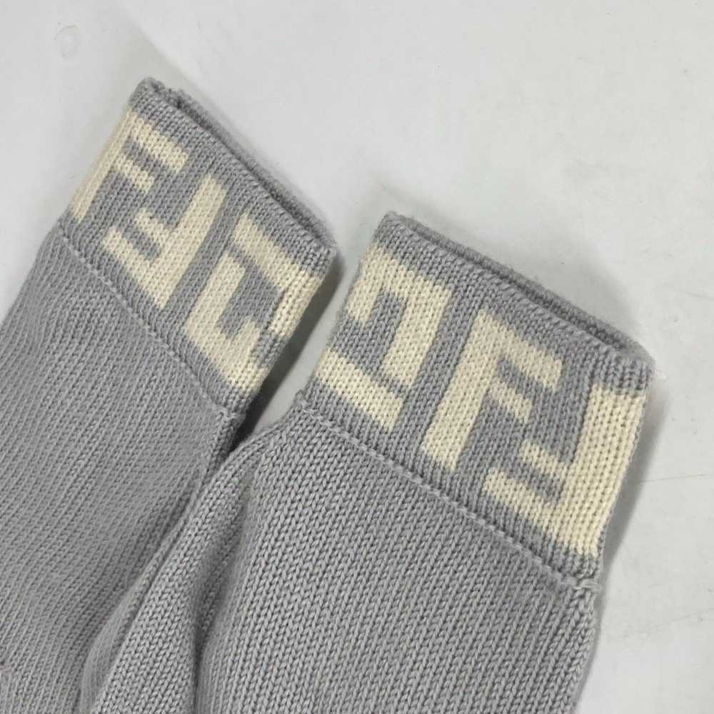 Fendi FENDI FF Gloves Wool Women's Grey - image 5