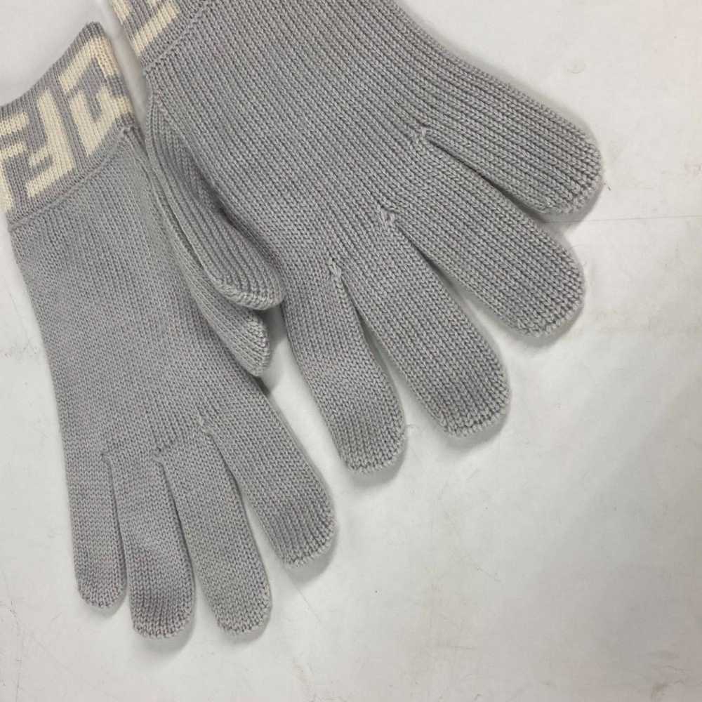 Fendi FENDI FF Gloves Wool Women's Grey - image 6