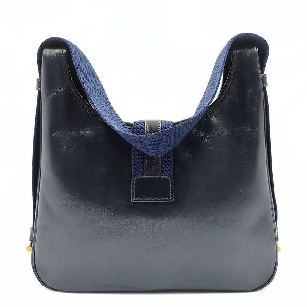 HERMES Tsako vintage bag in blue leather from 1986 - image 3