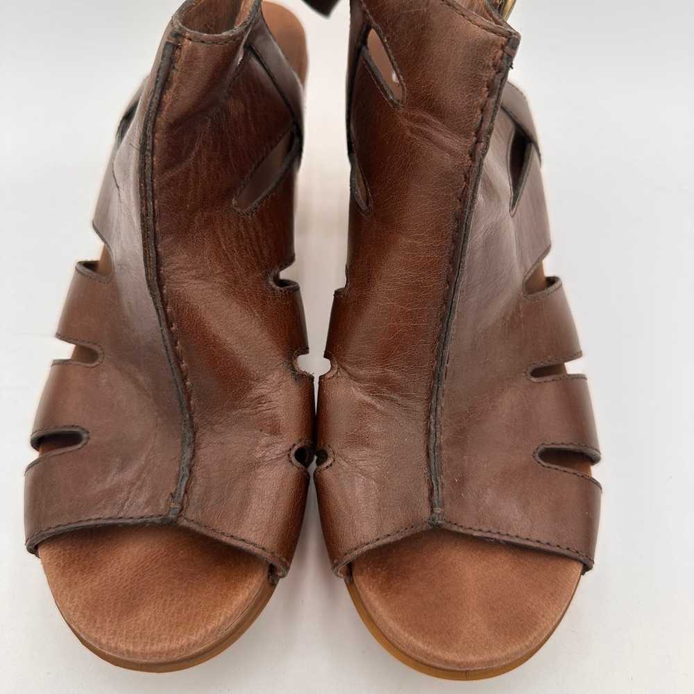 Dansko Demetra Brown Leather Peep Toe Slingback S… - image 6