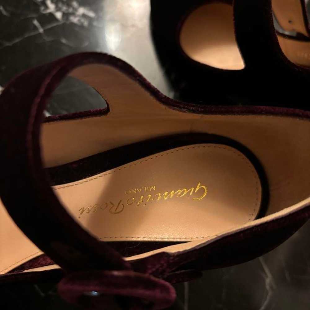 Gianvito Rossi Burgundy Velvet High Heels - image 3