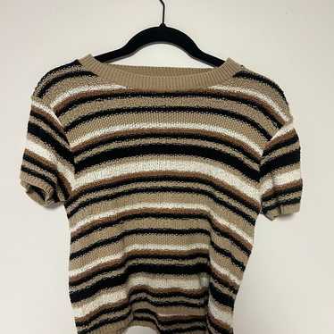 croquet club vintage cropped knit tshirt sweater