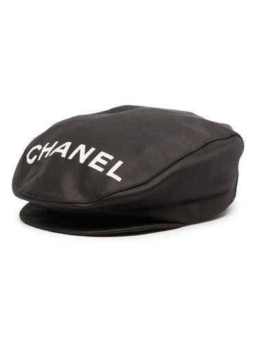 CHANEL Pre-Owned 1990-2000s logo-print newsboy cap