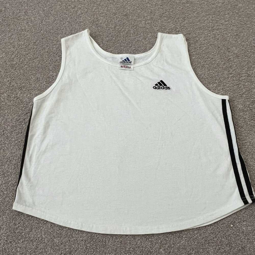 Vintage Adidas Tank Adult Large Striped Made In U… - image 1