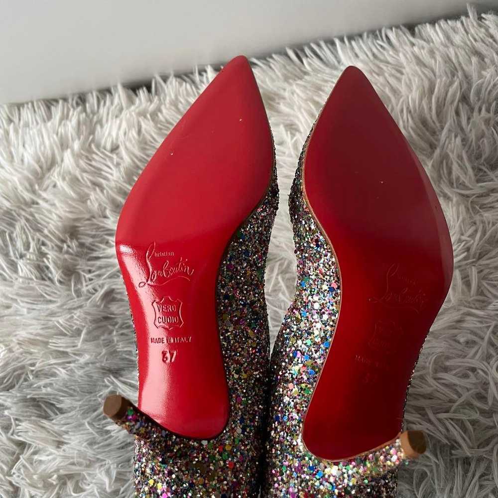 【Like New】Christian Louboutin Pumps Glitter Size … - image 12