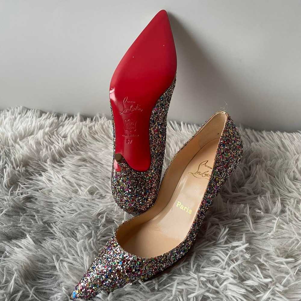 【Like New】Christian Louboutin Pumps Glitter Size … - image 1