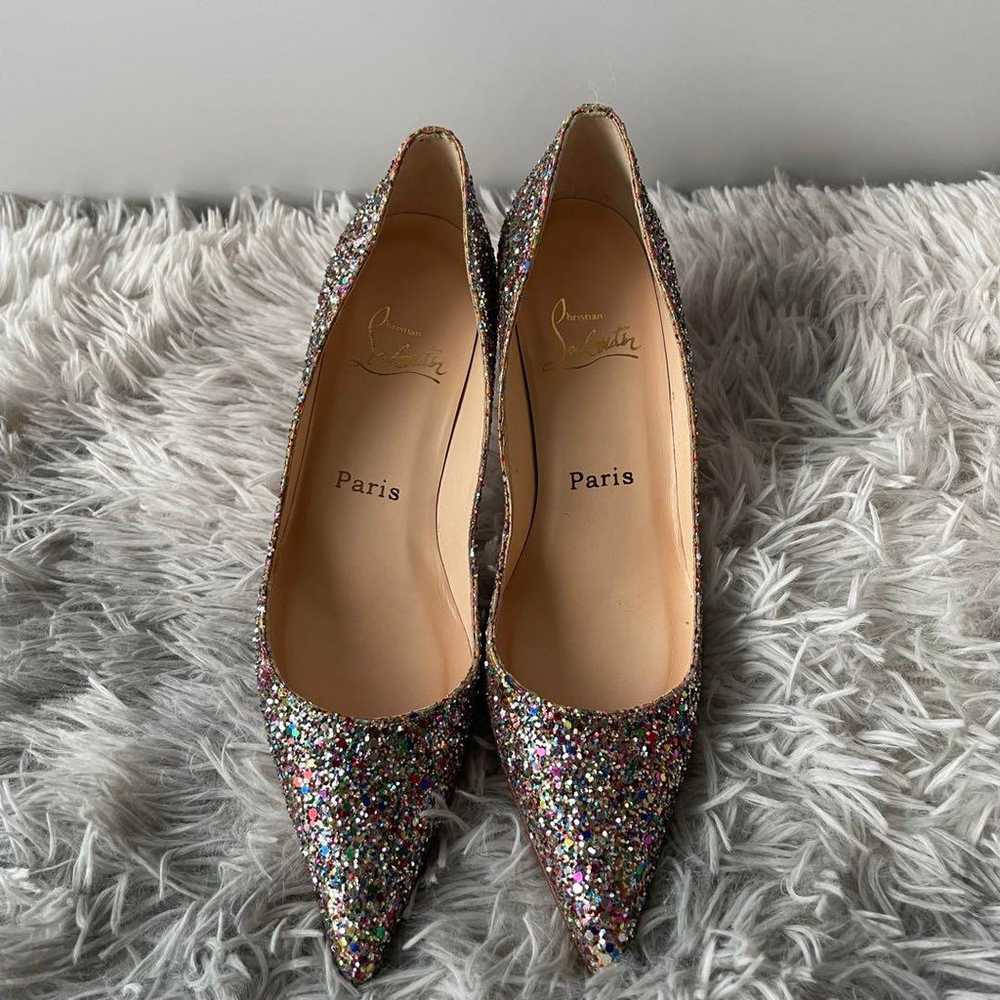 【Like New】Christian Louboutin Pumps Glitter Size … - image 2