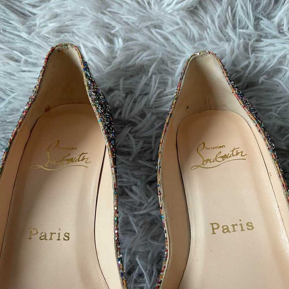 【Like New】Christian Louboutin Pumps Glitter Size … - image 6