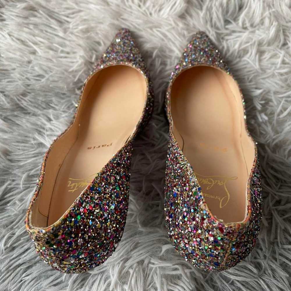 【Like New】Christian Louboutin Pumps Glitter Size … - image 7