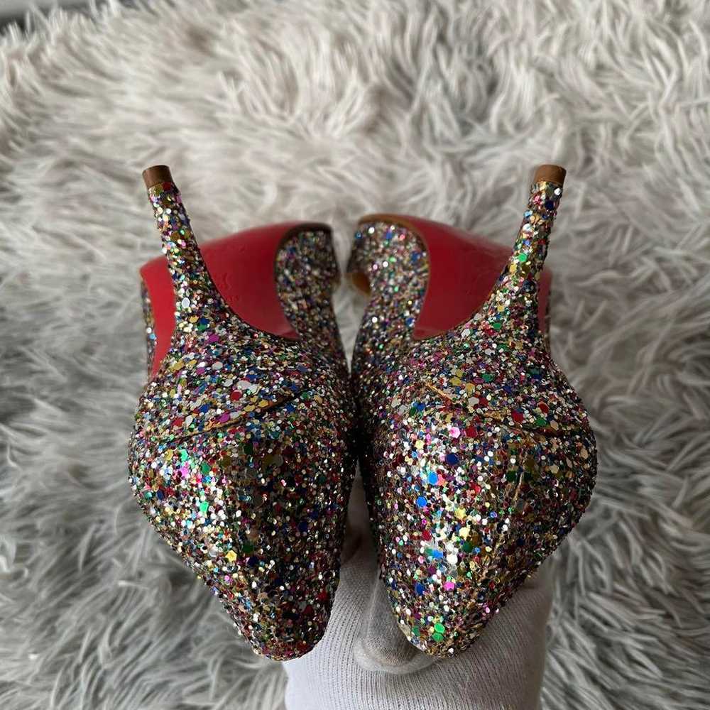 【Like New】Christian Louboutin Pumps Glitter Size … - image 9