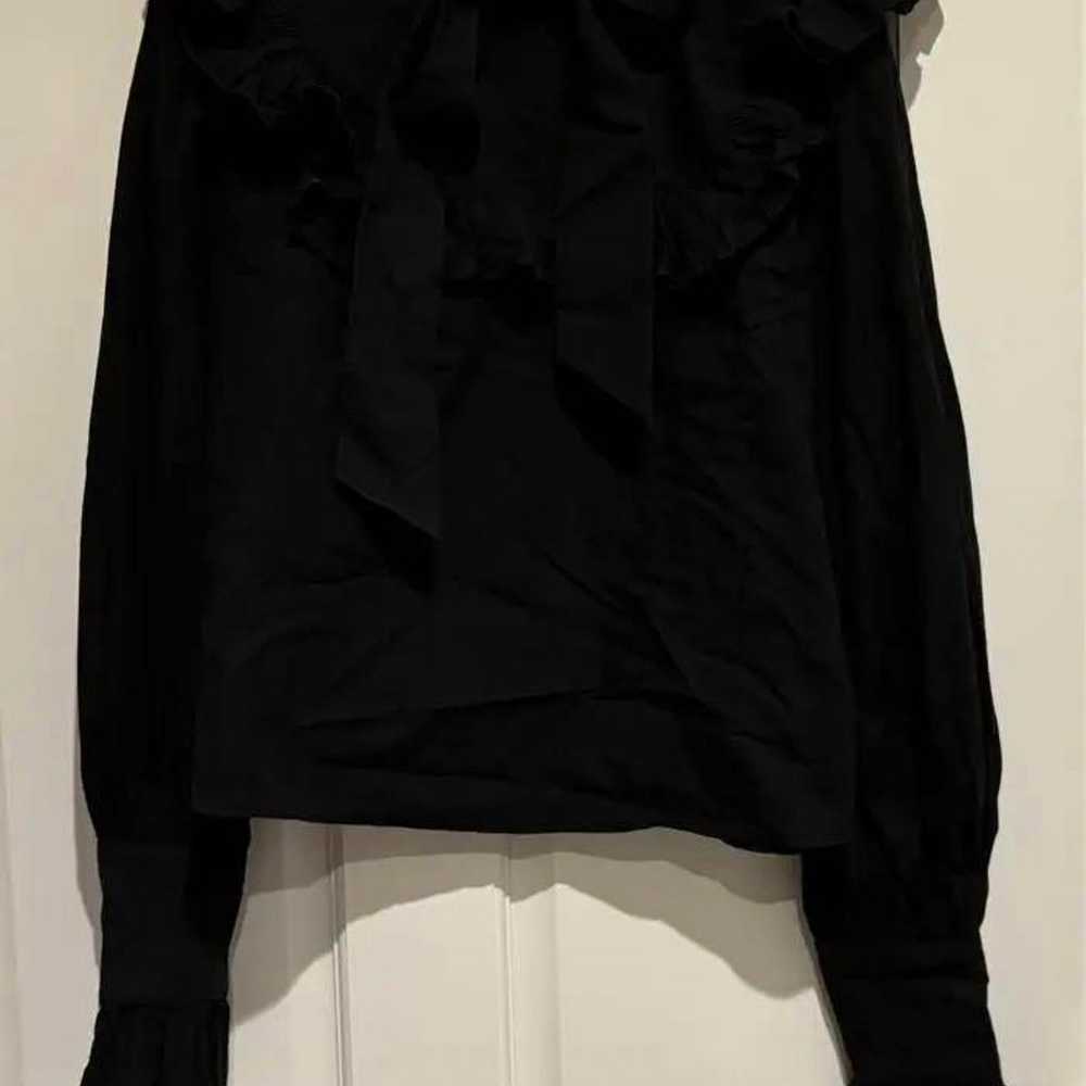 Retro French Girly Blouse Black - image 2