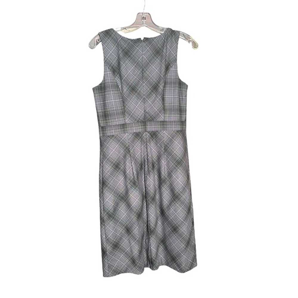 Merona Plaid Gray Sheath Dress Size 8 - image 4