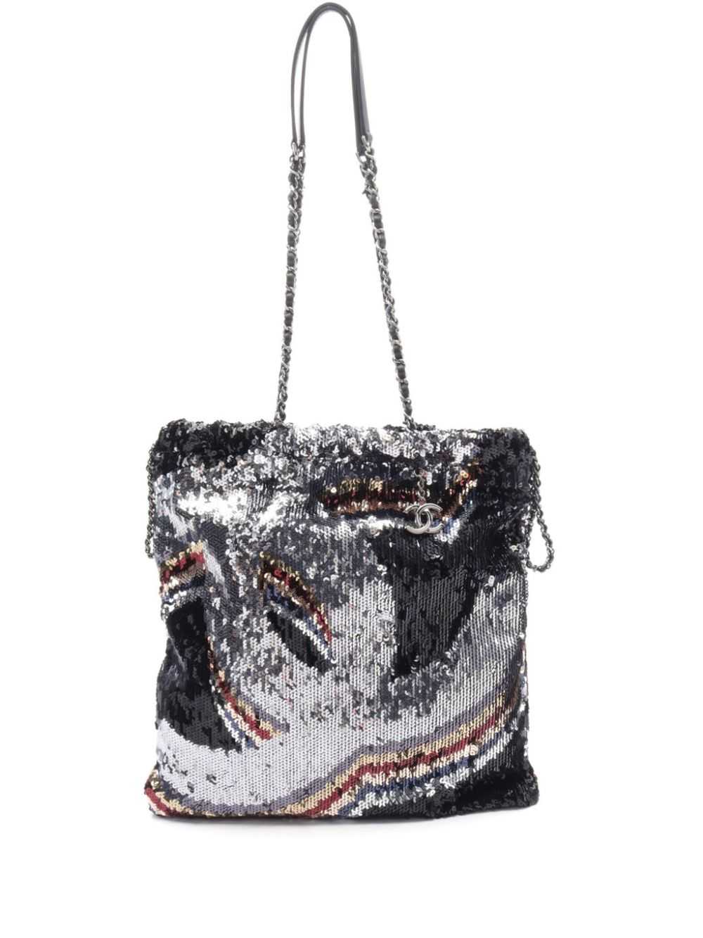 CHANEL Pre-Owned 2021 sequin tote bag - Black - image 1