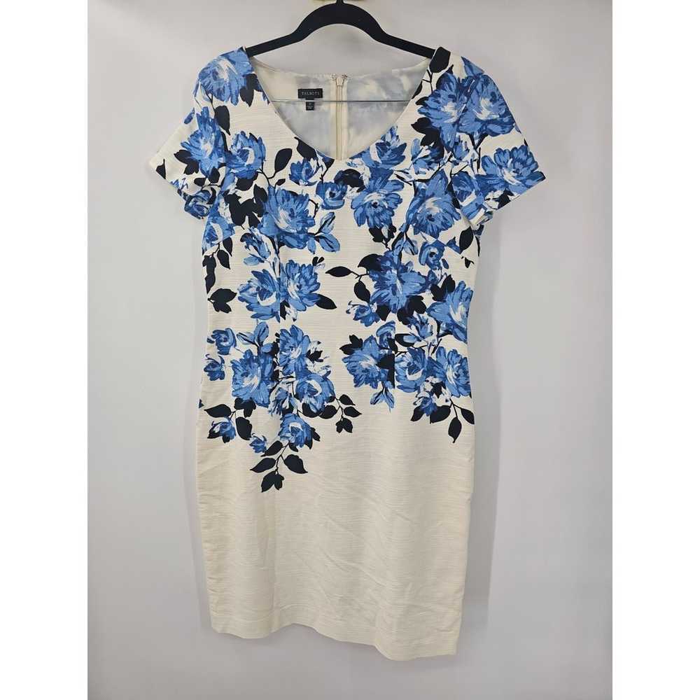 TALBOTS Short Sleeve Floral Dress Womens Size 10 - image 1