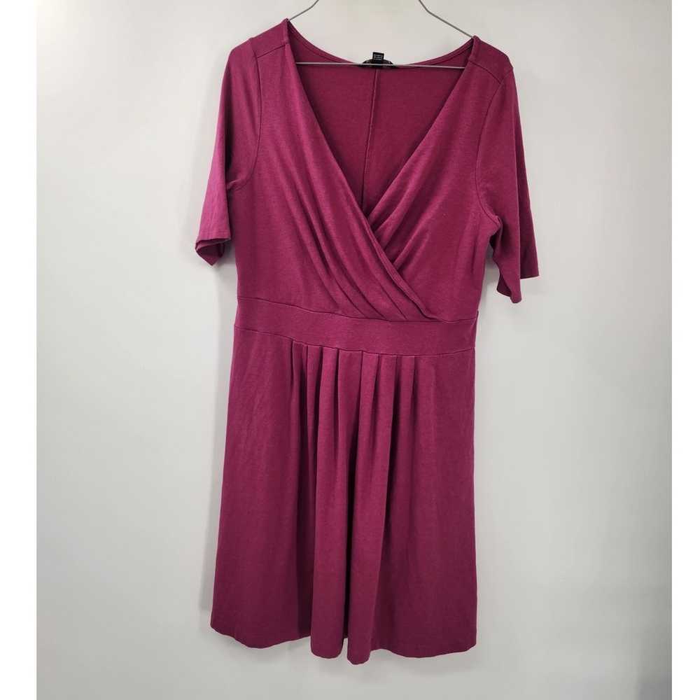 LANDS' END V-Neck Dress Womens Size Medium 10-12 - image 1