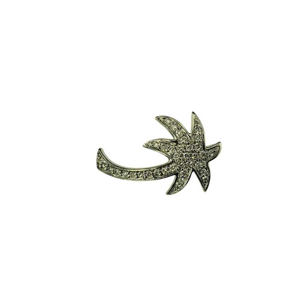 14 Karat White Gold Diamond Palm Tree Pendant #19… - image 3