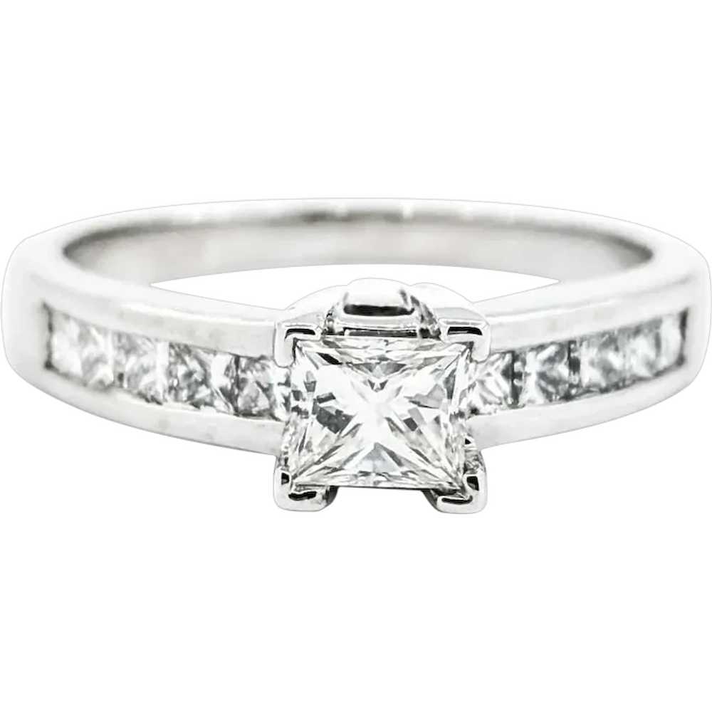 Beautiful Vintage Princess Cut Diamond engagement… - image 1