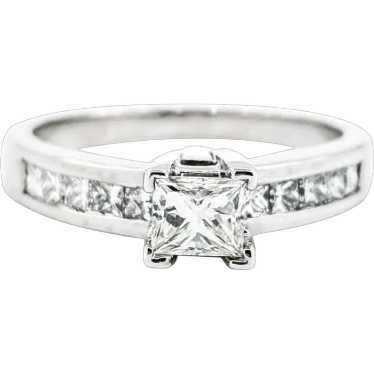 Beautiful Vintage Princess Cut Diamond engagement… - image 1