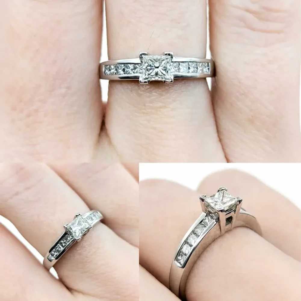 Beautiful Vintage Princess Cut Diamond engagement… - image 2