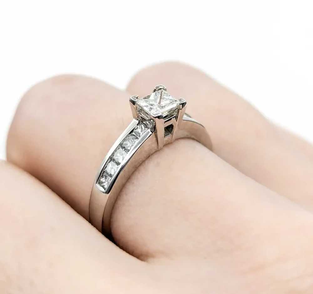 Beautiful Vintage Princess Cut Diamond engagement… - image 5