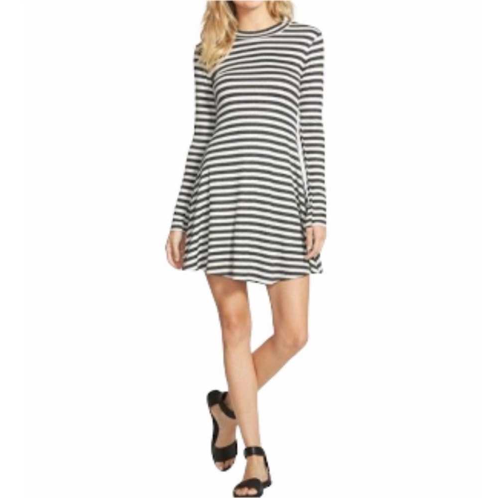 LUSH Women's Long Sleeve Ribbed Striped Swing Dre… - image 9