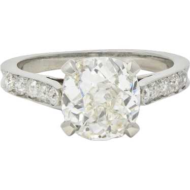 Mid-Century 2.33 CTW Old Mine Diamond Platinum Vi… - image 1