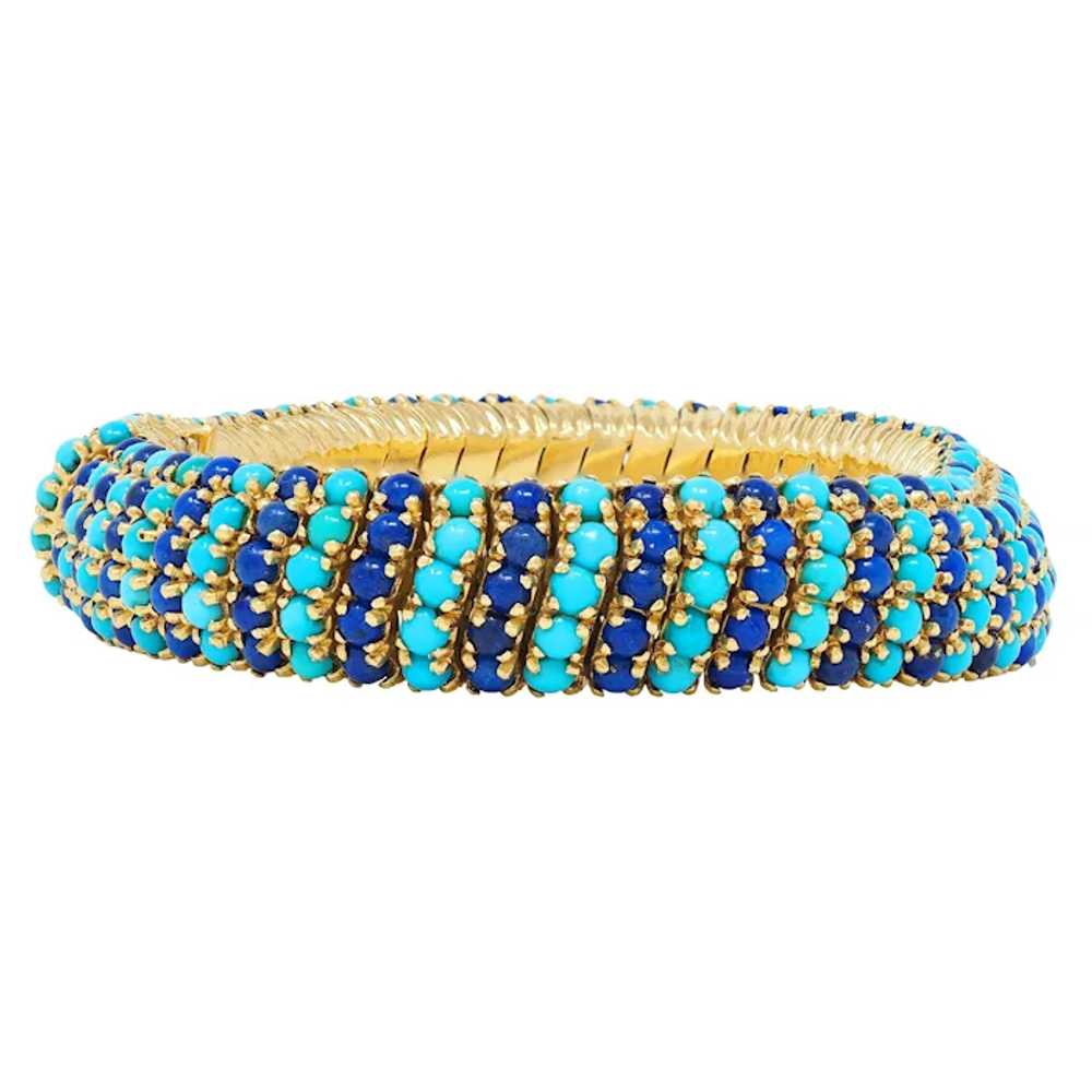 Pomellato Lapis Lazuli Turquoise 18 Karat Yellow … - image 4