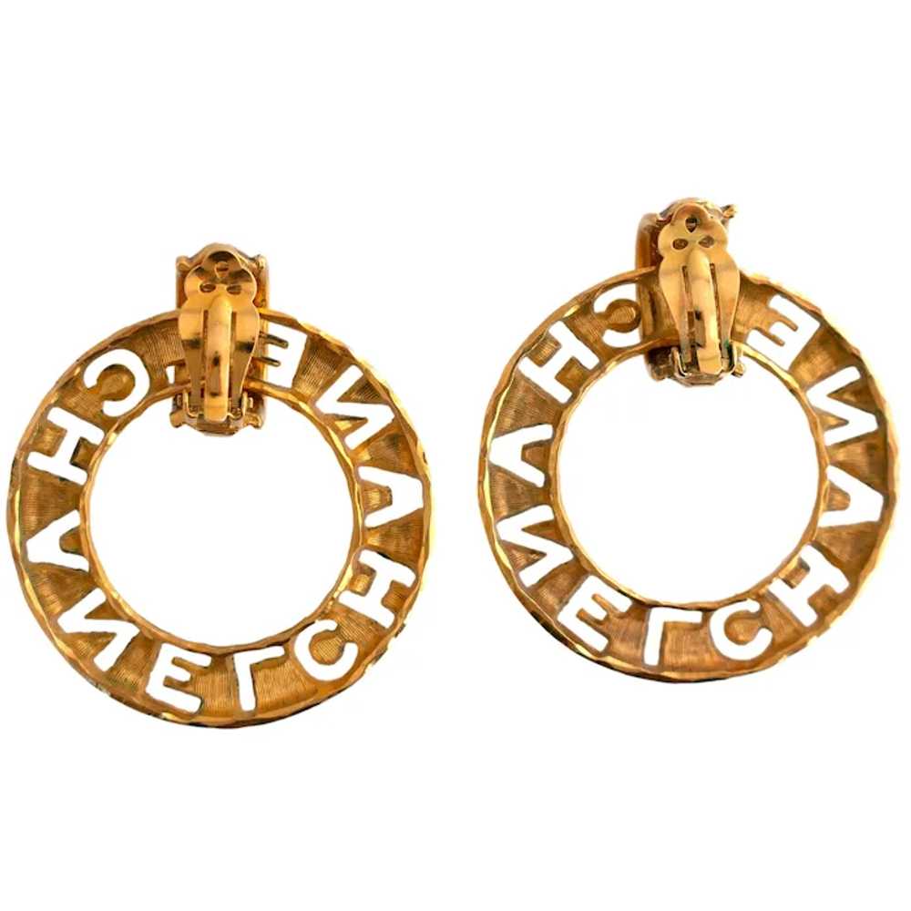 Chanel Open Work Doorknocker Earrings - image 3