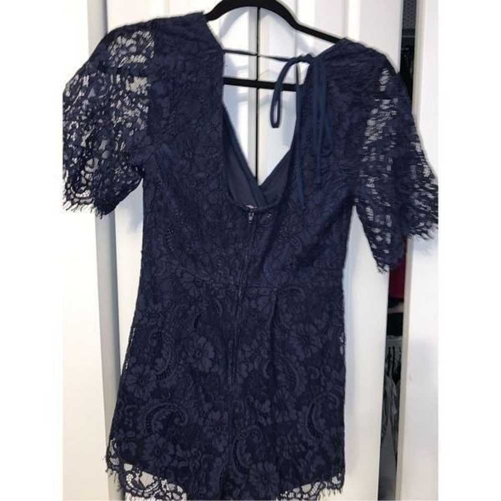 Blue lace romper size medium - image 3