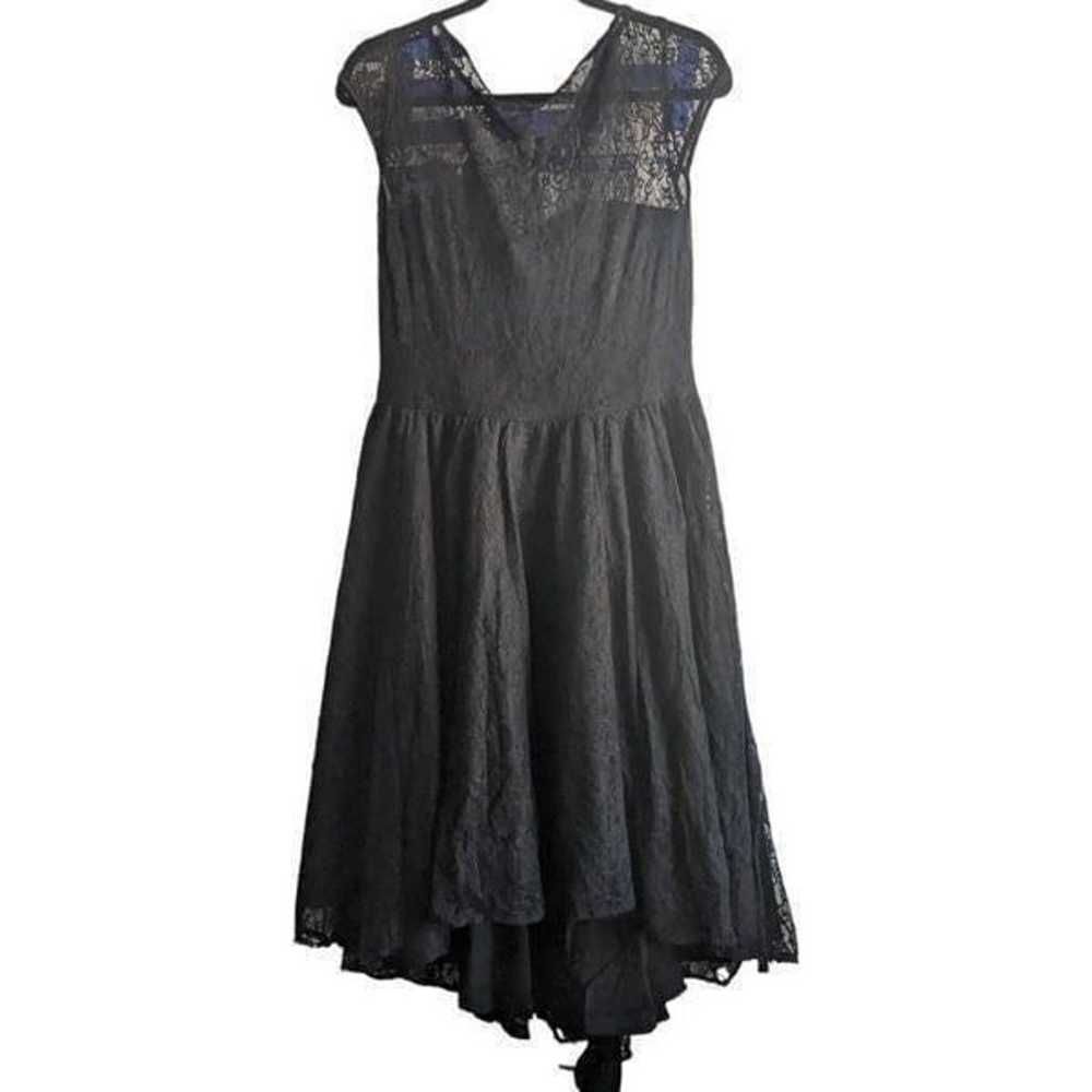 ChicStar Dress womens 40/ L black lace high low c… - image 4