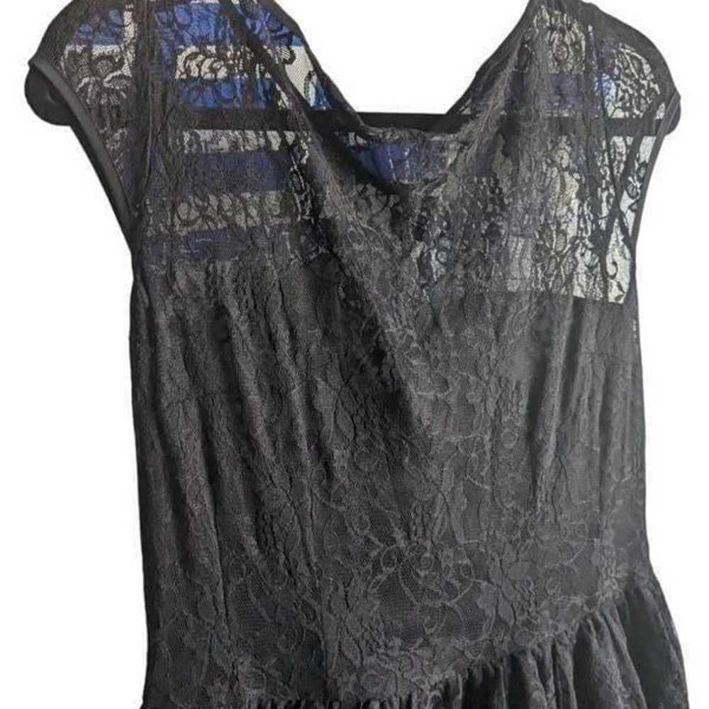 ChicStar Dress womens 40/ L black lace high low c… - image 5