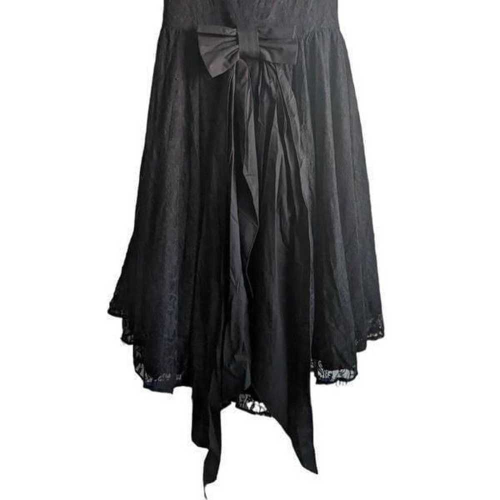 ChicStar Dress womens 40/ L black lace high low c… - image 6