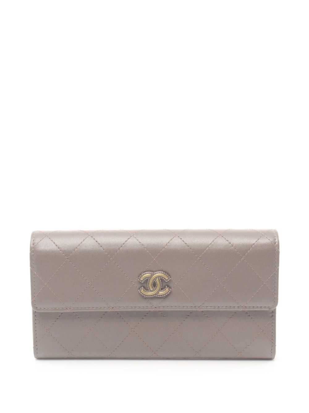 CHANEL Pre-Owned 2017-2018 diamond-quilted wallet… - image 1