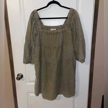 Mustard Seed Corduroy khaki dress size large