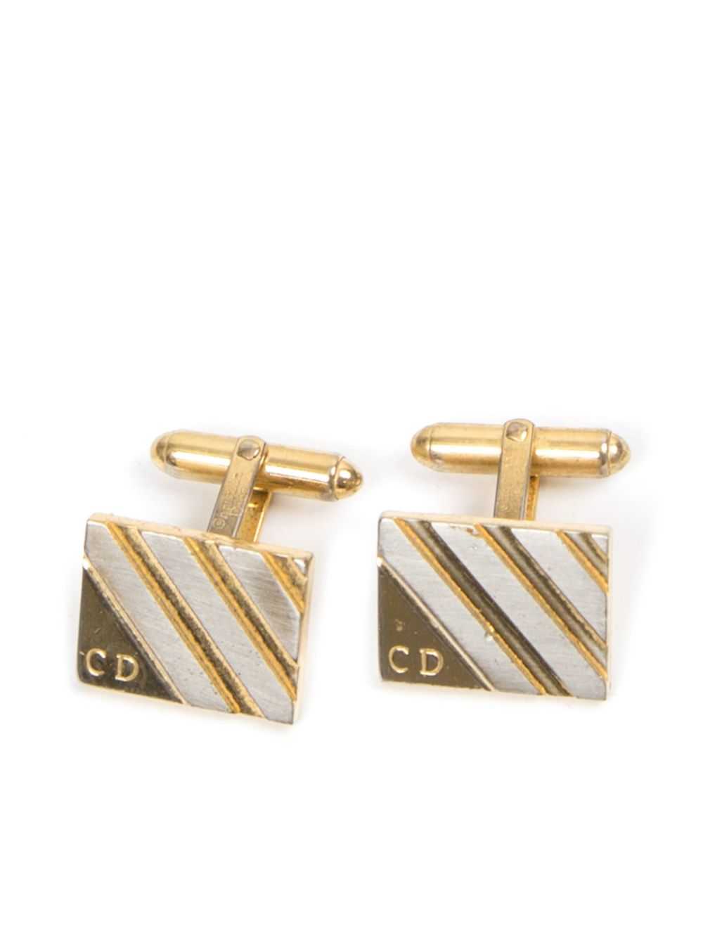 Christian Dior Pre-Owned 1980s CD cufflinks - Gold - image 1