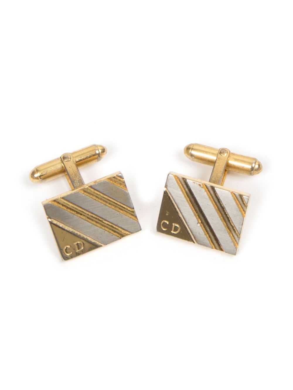 Christian Dior Pre-Owned 1980s CD cufflinks - Gold - image 3