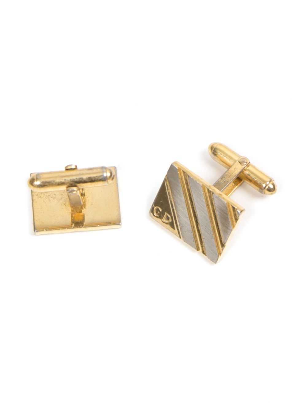 Christian Dior Pre-Owned 1980s CD cufflinks - Gold - image 5