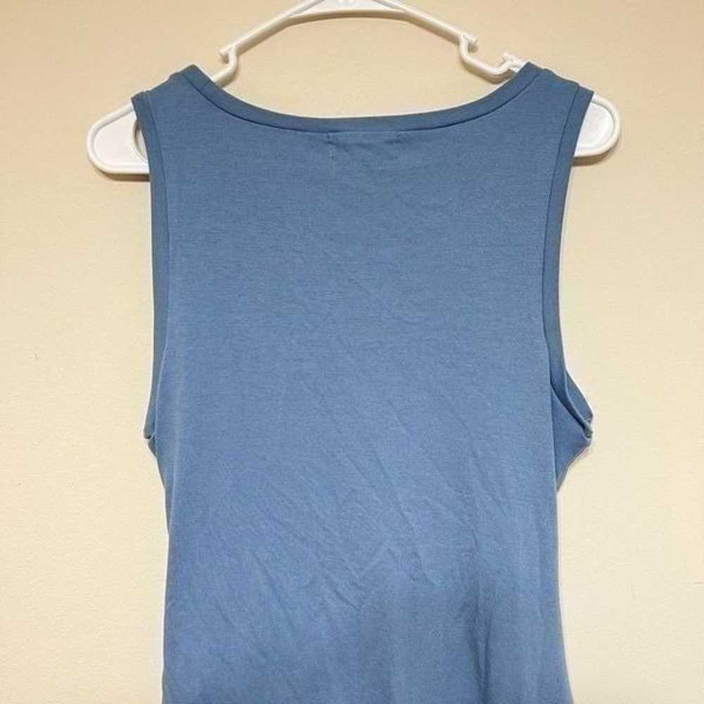 Treasure & Bond Blue Sleeveless Jersey Ruched Dre… - image 8